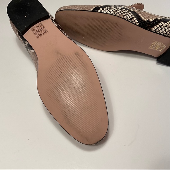 JCREW- SNAKE EMBOSSED LEATHER SMOKING SLIPPER SZ 8 - Picture 3 of 7